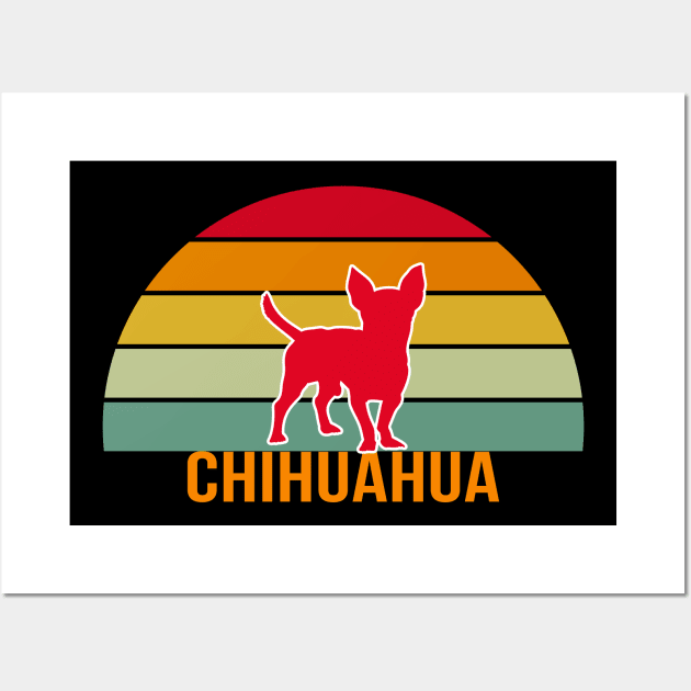 Chihuahua Vintage Silhouette Wall Art by khoula252018